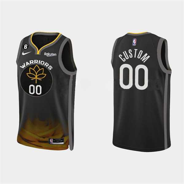 Men & Youth Customized Golden State Warriors Active Player Black 2022-23 City edition Stitched Jersey